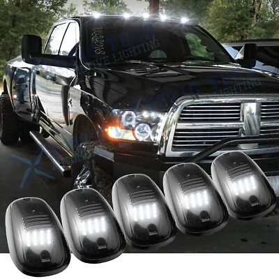 Smoked Lens Rooftop Cab White Running Light DRL LED for Dodge RAM 1500 2500 3500 - Image 1 of 4