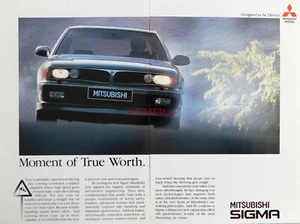 Mitsubishi 'SIGMA' Saloon Motor Car ADVERT : Original 1991 Print 668/55 - Picture 1 of 1