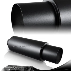 Silenciador de carreras JDM 4"" N1 punta negra acero inoxidable con entrada de 3,0"" + silenciador - Imagen 1 de 3