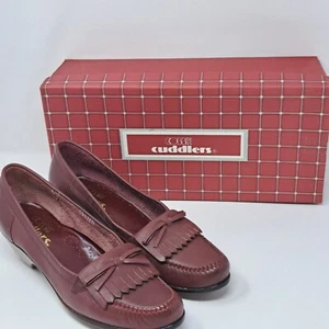 Cobbie Cuddlers Women's Shoes Size 7.5 7 1/2 N Leather Loafer Wine New Old Stock - Picture 1 of 15
