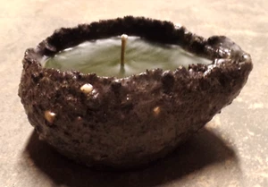 New Small Sand Casted Unscented Freeform Abstract Art CANDLE (a) - Picture 1 of 6