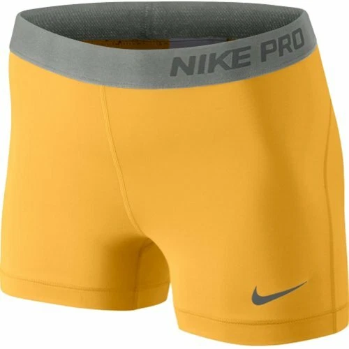 NEW! NIKE PRO [M] Women's 3" COMPRESSION Yoga/Gym SHORTS-Orange/Grey 589364-807 - Image 1 of 1