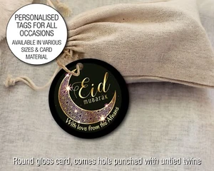 Personalised Eid Ramadan Mubarak Islam Respect Kareem Sweet Favour Gift tags 74 - Picture 1 of 6