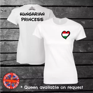 T-shirt principessa ungherese, Ungheria, donna, bambini, regalo regina donna ragazze - Foto 1 di 1