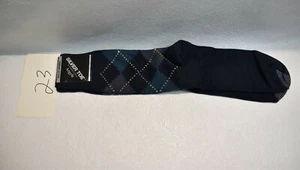 Calcetines punta plateada azul marino Argyle vintage para hombre - Imagen 1 de 4