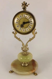 1960's Vintage German MERCEDES Tiered Marble Clock - Picture 1 of 12