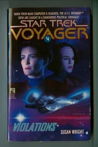 STAR TREK Voyager 4 "Violations" by Susan Wright! Vintage 1995 Paperback! - Picture 1 of 2