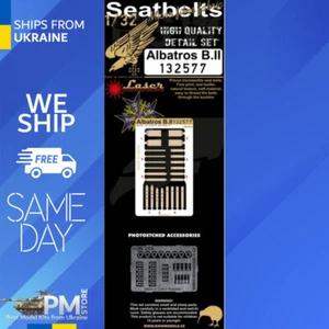 HGW 132577 1/32 Sicherheitsgurte für Albatros B.II Wingnut Wings Zubehör Kit - Bild 1 von 3