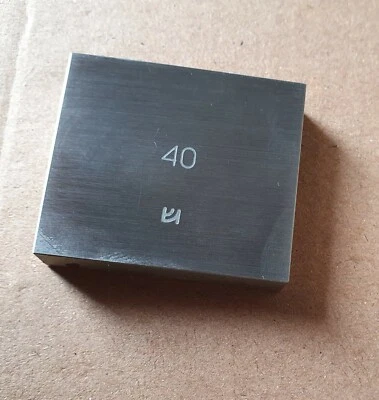 Bloque medidor métrico de precisión 40,00 mm. Foto 1 de 2