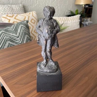 Honore Daumier El Scoffer Bonded Bronce Escultura Caricatura Francesa Estatua Foto 1 de 4