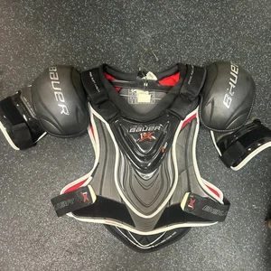 New NHL Red Wings Pro Stock Bauer Vapor 1x Hockey Shoulder Pads Sr. Medium - Picture 1 of 2