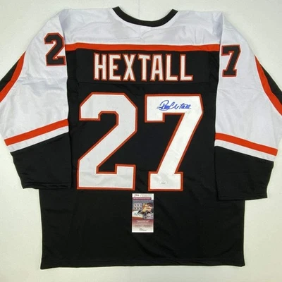 Autographed/Signed RON HEXTALL Philadelphia Black Hockey Jersey JSA COA Auto - Image 1 of 4
