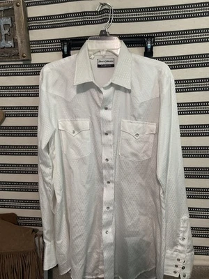 Camisa Western Blanca Hombre Karman Silver Collection Talla 16 1/2 36. Foto 1 de 4