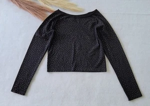 Rosa Kristall quadratischer Ausschnitt Crop Top Größe Large - Bild 1 von 7