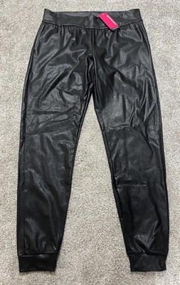 Commando Faux Leather Joggers Womens Sz Large Black Pockets Athleisure Dance NWT - Image 1 of 4