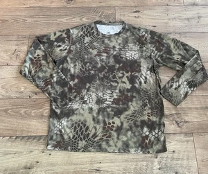 Kryptek Mandrake Crew Neck Long Sleeve Hunting Camo Lightweight Shirt Mens XL - Picture 1 of 5