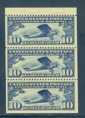 US C10a Lindbergh Booklet Pane/3, VF-XF Mint OG NH - Image 1 of 2