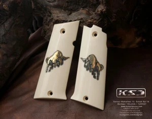KSD Brand LLama Max I - IX - IXA Compatible Ivory Acrylic Grips - Picture 1 of 1