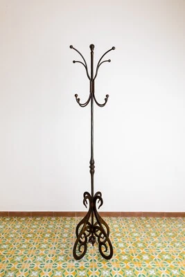 PIANTANA  APPENDIABITI DA TERRA. FERRO BATTUTO  COMPLEMENTO DI ARREDO - Immagine 1 di 4