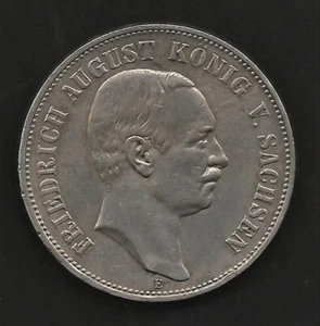 1907 E GERMANY SAXONY 5 MARK KING FRIEDRICH AUGUST SILVER COIN KM# 1266 - Picture 1 of 2