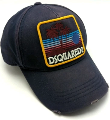 DSQUARED2 Sombrero Estilo Envejecido Azul Gorra Ajustable Foto 1 de 4
