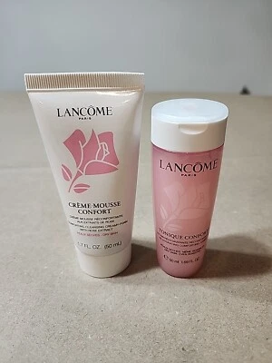 Lancome Creme Mousse Confort Facial Cleanser 50ML+Tonique Toner Dry Skin 50ML - Image 1 of 3