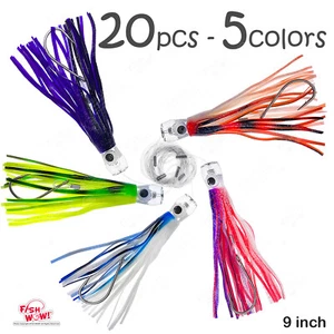 20 piezas 9" Taza de pesca Trolling Marlin aparejado señuelo cabeza de resina en alta mar 5 colores - Imagen 1 de 12