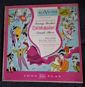 Dinah Shore - Call Me Madam - Original Show Album 1950 LP RCA Victor LOC 1000 - Picture 1 of 6
