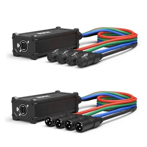 LyxPro XLR 3 Pin To RJ45 Pair of Audio Snake 4 Channel Network Breakout AEX DMX - Bild 1 von 10
