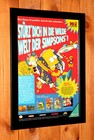 1992 The Simpsons Bart vs. the World SNES Sega Vintage Promo Poster / Ad Framed