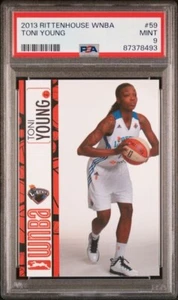 2013 Rittenhouse WNBA TONI YOUNG Rookie PSA 9 Oklahoma State Cowboys NY Liberty - Picture 1 of 2