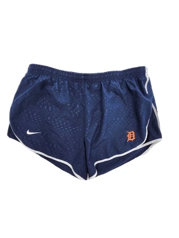 Nike Drifit Size Large Blue And Orange DETROIT TIGERS Womens Active Shorts MLB Cover