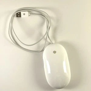 Apple Genuine Mouse Optical Wired USB 29" A1152 White Mighty 4 Buttons Tested - Picture 1 of 16