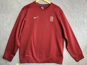 Stanford Cardinals Sweater Men's Large Nike Red Therma Fit Pullover NCAA Sports - Picture 1 of 17