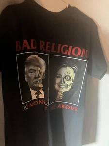 Bad religion 2016 tour none of the above Trump Hillary Shirt Punk Goth Alt Small - Picture 1 of 2