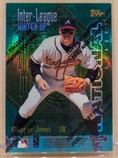 1997 Topps Inter-League Match-Ups REFRACTOR Mo Vaughn Chipper Jones #ILM13 HOF
