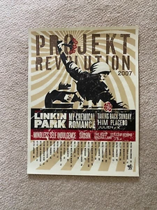Projekt Revolution 2007 Poster Linkin Park/My Chemical Romance/Placebo/Him - Picture 1 of 5