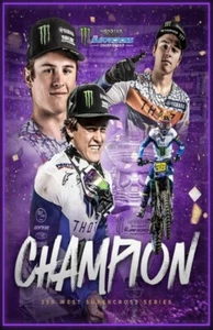Calcomanía de vinilo de pared HAIDEN DEEGAN West Supercross Champ respaldo adhesivo extraíble - Imagen 1 de 6