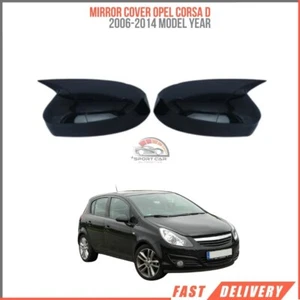 Coque de Rétroviseur Noir pour Voiture, Accessoire pour Opel Corsa D 2006-2014 - Afbeelding 1 van 9