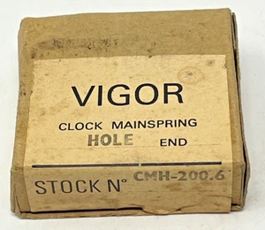 NOS Clock Mainspring No. CMH-200.6 - 25/32"x0.0155"x53", Hole End. (CM35) - Picture 1 of 2