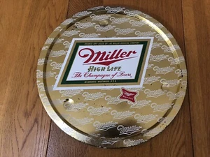 VINTAGE MILLER HIGH LIFE TIN METAL BEER SERVING TRAY THE CHAMPAGNE OF BEERS - Picture 1 of 6