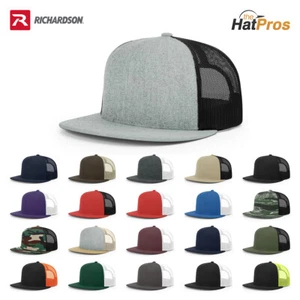 Gorra de camionero Richardson 511 Flatbill mezcla de lana ajustable Snapback OSFM Hi-Pro - Imagen 1 de 52
