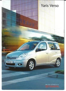 Toyota Yaris Verso 2003-2005 UK Market Sales Brochure 1.3, 1.4 D-4D T3, T Spirit - Picture 1 of 3