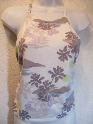 Gilly Hicks tank Top Women L Abercrombie tropical cloud soft lounge sleepwear - Image 1 of 4