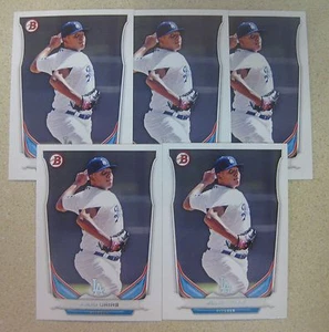(5) LOTE DE TARJETAS DE NOVATO JULIO URIAS 2014 BOWMAN TOP PROSPECT #TP-14 LA DODGERS - Imagen 1 de 1