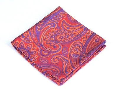 Lord R Colton Masterworks Pocket Square - Carnivale Red Silk - $75 Retail New - Image 1 of 2
