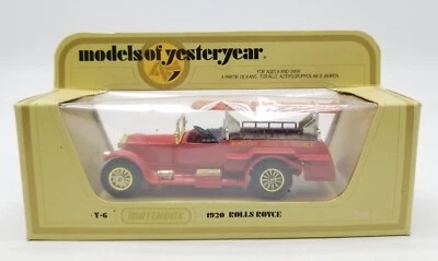 Matchbox Models of Yesteryear 1920 ROLLS ROYCE Fire Truck Borough Y-6 Box 1978 - Image 1 of 4