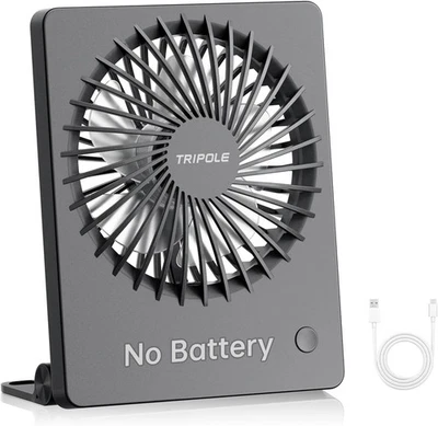 Mini Ventilador de Escritorio Alimentado por USB Ventilador Portátil Pequeño Ventilador Personal 3 Velocidades Fuerte Foto 1 de 4