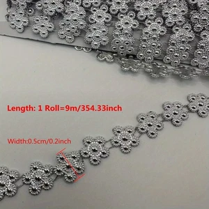 ‌ 9 Meter Plastik Strass Kette Rand für DIY Kleidung Vorhänge Sofa Dekor - Bild 1 von 4