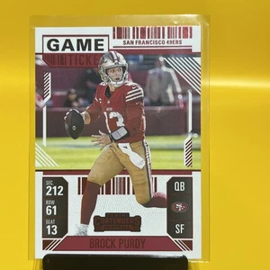 2024 Panini Contenders - Brock Purdy #88 Red Game Ticket - Picture 1 of 3